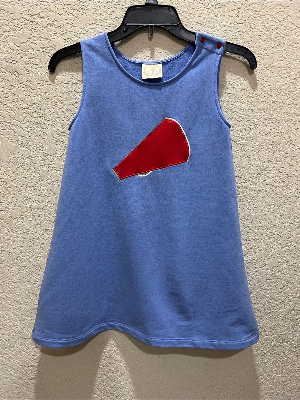 The Beaufort Bonnet Company Clementine Jumper with red megaphone size 7